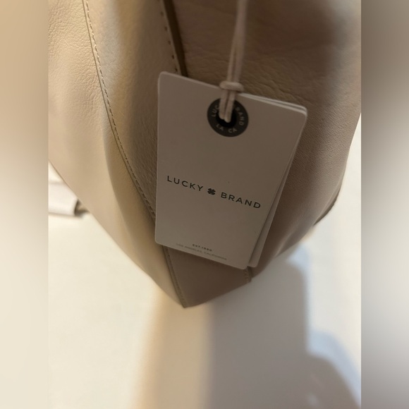 Lucky Brand genuine leather & fabric handbag NWT - Picture 7 of 10